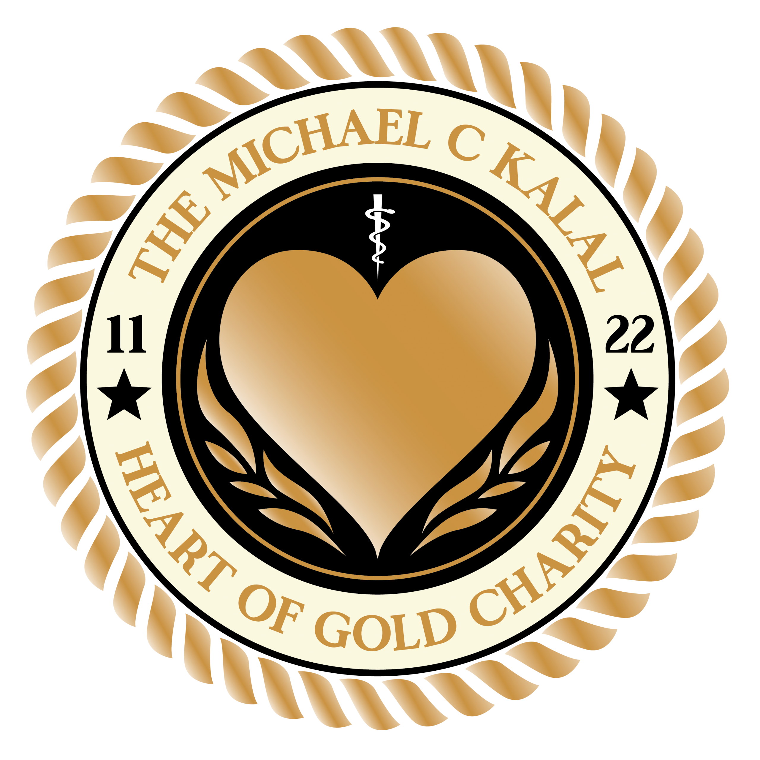 The Michael C Kalal Heart of Gold Charity Logo